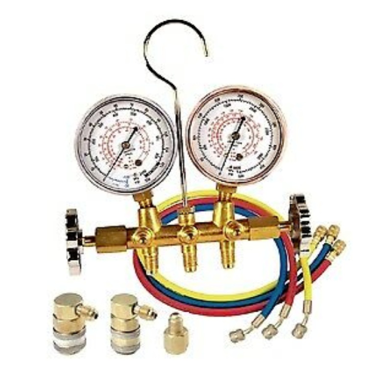 FJC 6692 Dual Brass Manifold Set With 72" Hoses And Quick Couplers