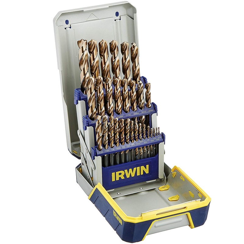 Irwin 3018006B 29-Piece Industrial Drill Bit Set Case With TurboMax Bits