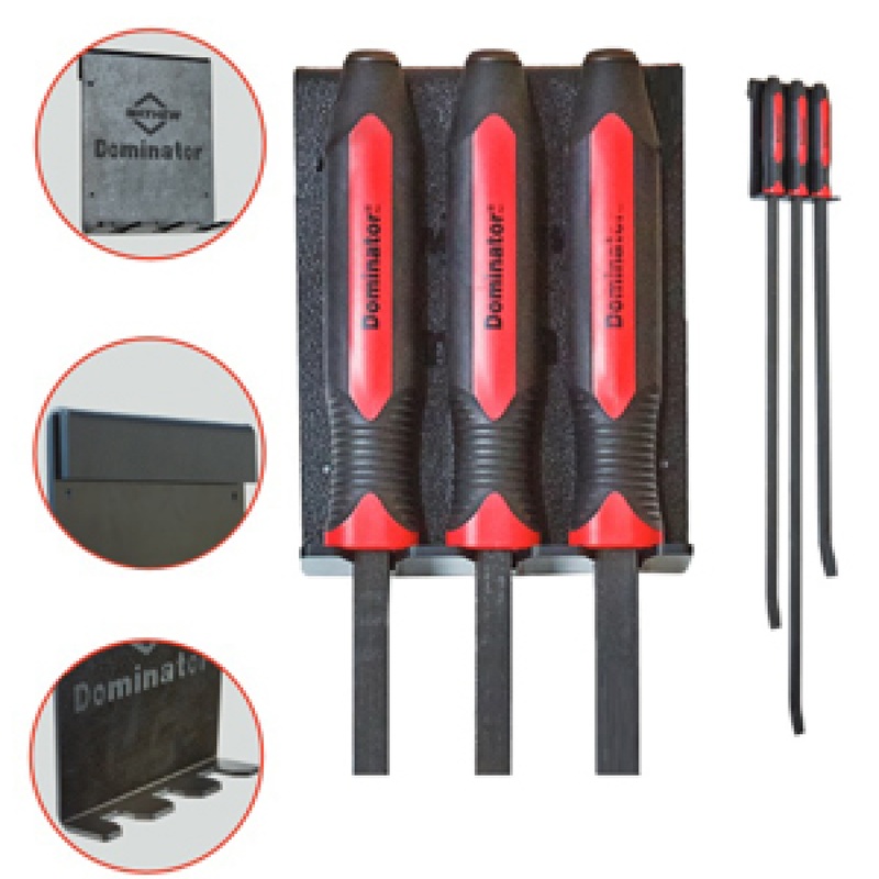 Mayhew Steel 14068 3 Piece Long Heavy Duty Pry Bar Set with Rack