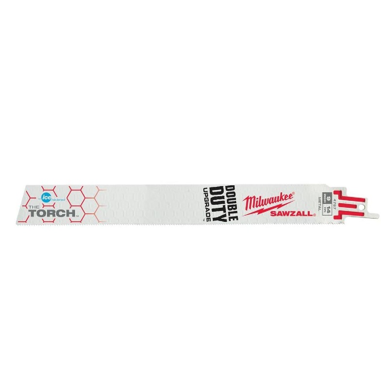 Milwaukee 48-01-8787 9" x 18TPI Sawsall Torch Ice Hardened Metal Demolition Blade - 50 Pack
