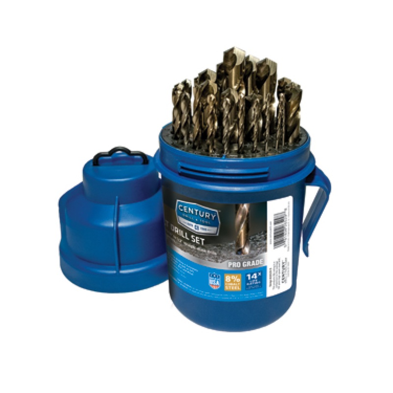 Century Drill & Tool 26529 29-Piece Cobalt Drill Bit Pod - Professional Grade