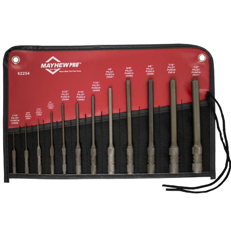 Mayhew Steel 62254 12 Piece Pilot Punch Kit