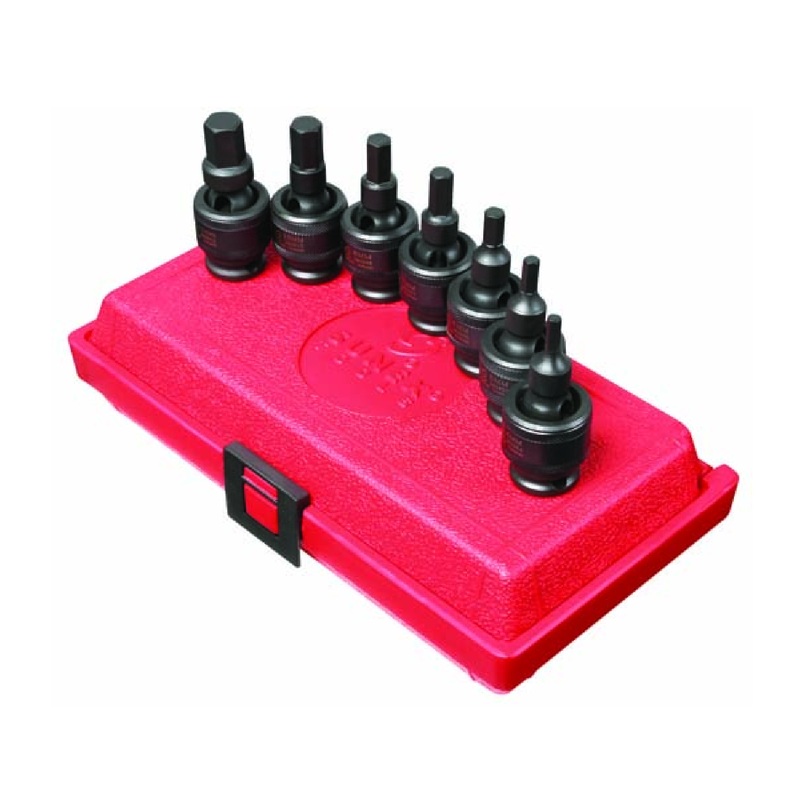 Sunex 3659 3/8" Drive 7-Piece Metric Universal Hex Bit Driver Impact Socket