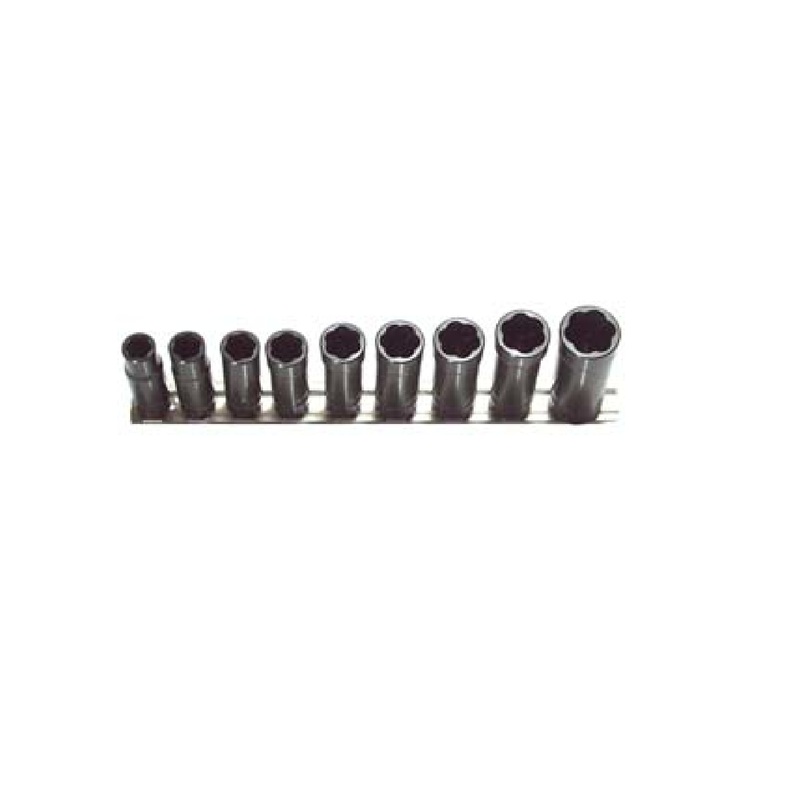 Turboscket TSMD3809B 9-Piece 3/8" Drive Deep Metric Turbo Socket Set