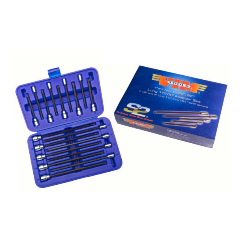 Vim Tools V458L 18 Piece Torx Specialty Set Extra Long S2 Steel Bits