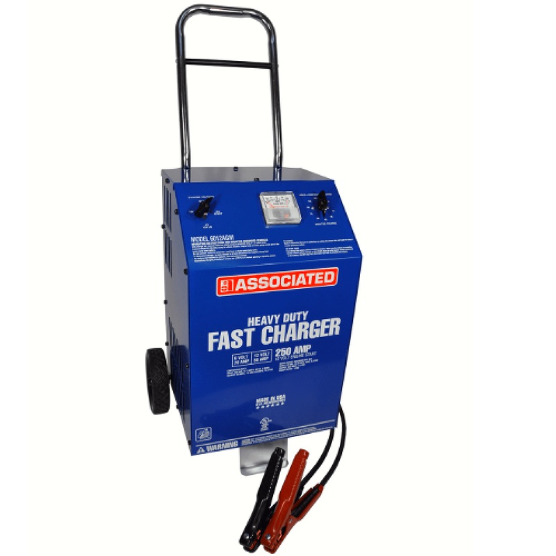 Associated 6012AGM Battery Charger, 6/12V 70/60a, Agm, 250 Amp Cranking Assist