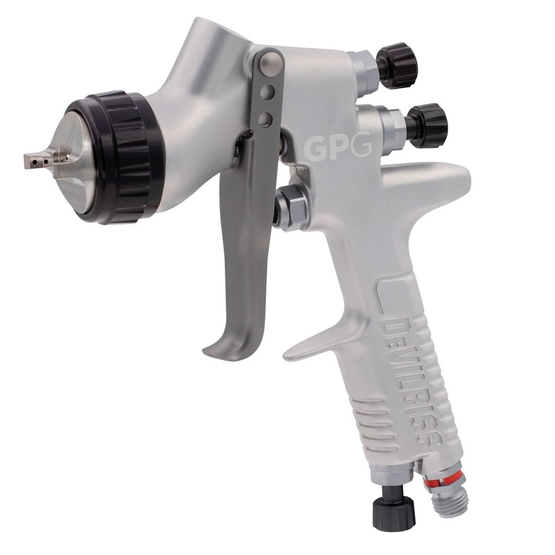 Devilbiss 905012 GPG Gravity HVLP Spray Gun Kit with 900ML Cup & 1.3 1.5 1.8 Tips