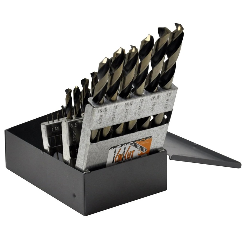 KNKUT 25KK5M 25 Piece Metric Jobber Length Drill Bit Set