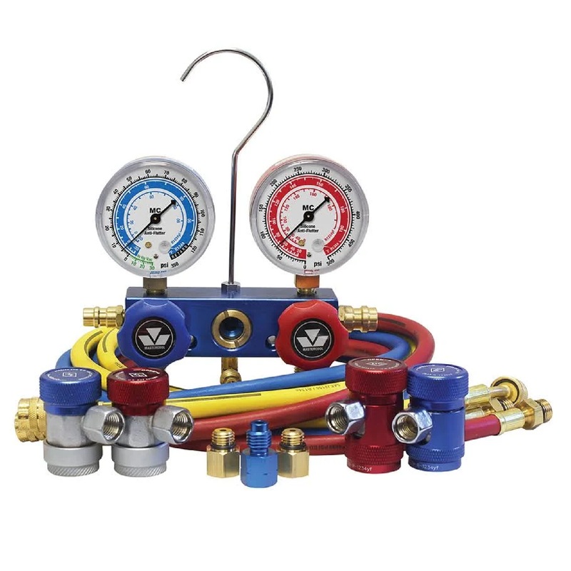 Mastercool 89661-AYF Dual Aluminum 134A and 1234YF Manifold Gauge Set