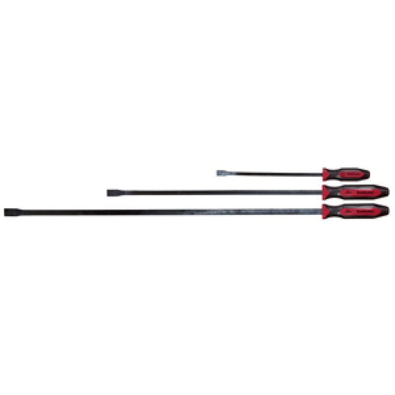 Mayhew Steel 14063 3-Piece Red Dominator Curved Pry Bar Set
