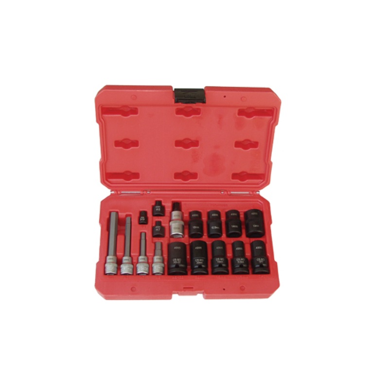 Lock Technology 4996 17-Piece Foreign and Domestic Brake Caliper Socket Kit