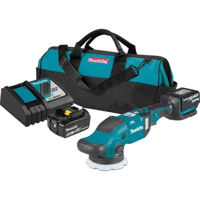 Makita XOP02T 18V LXT Brushless 5"/6" Dual Action Random Orbit Polisher Kit