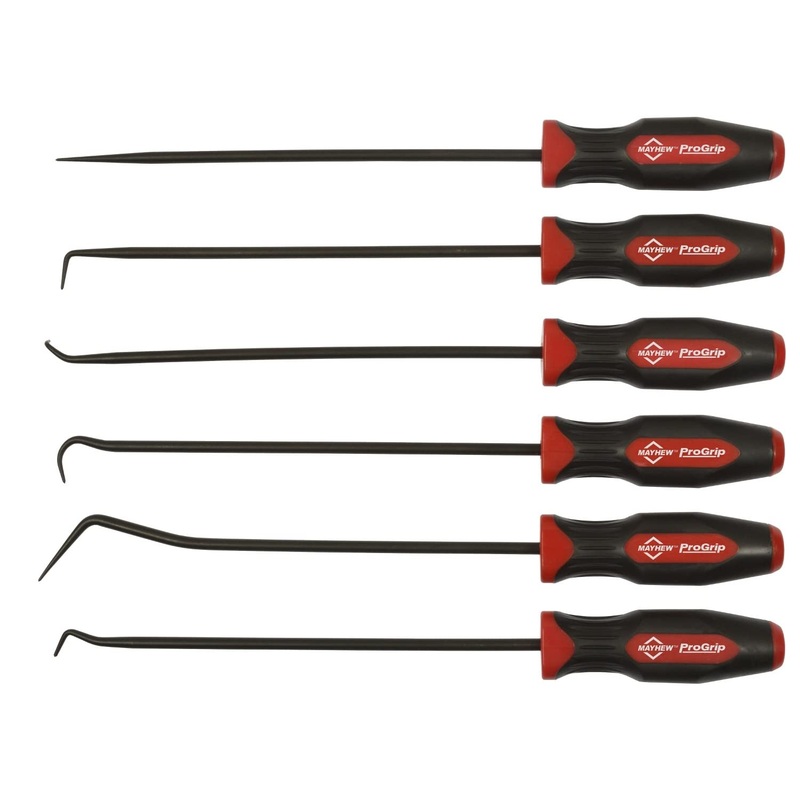 Mayhew Steel 13095 6 Piece Progrip Long Pick Set