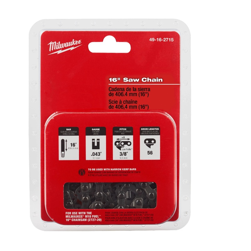 Milwaukee 49-16-2715 16" Saw Chain for 2727-20 Chainsaw
