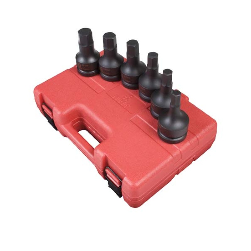 Sunex 5607 6-Piece 1" Drive Metric Impact Hex Set