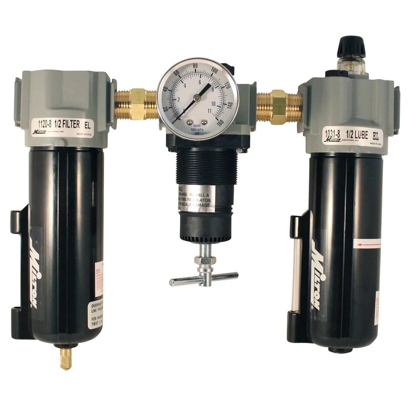 Milton 1102 Filter-Regulator-Lubricator Trio 1/2" NPT