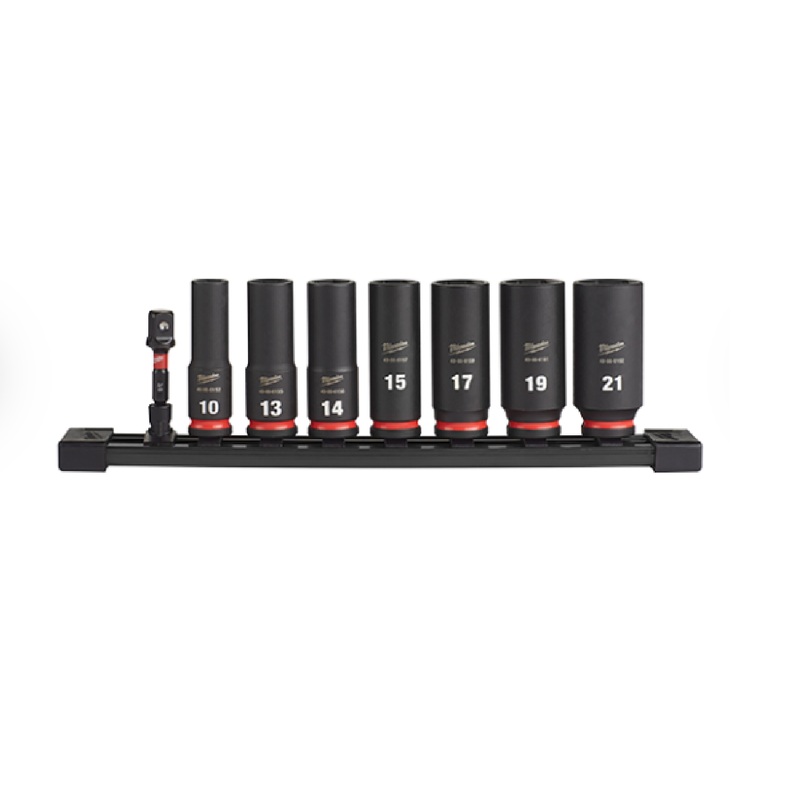 Milwaukee 49-66-7021 8-Piece 3/8" Drive Deep Metric Shockwave Impact Socket Set