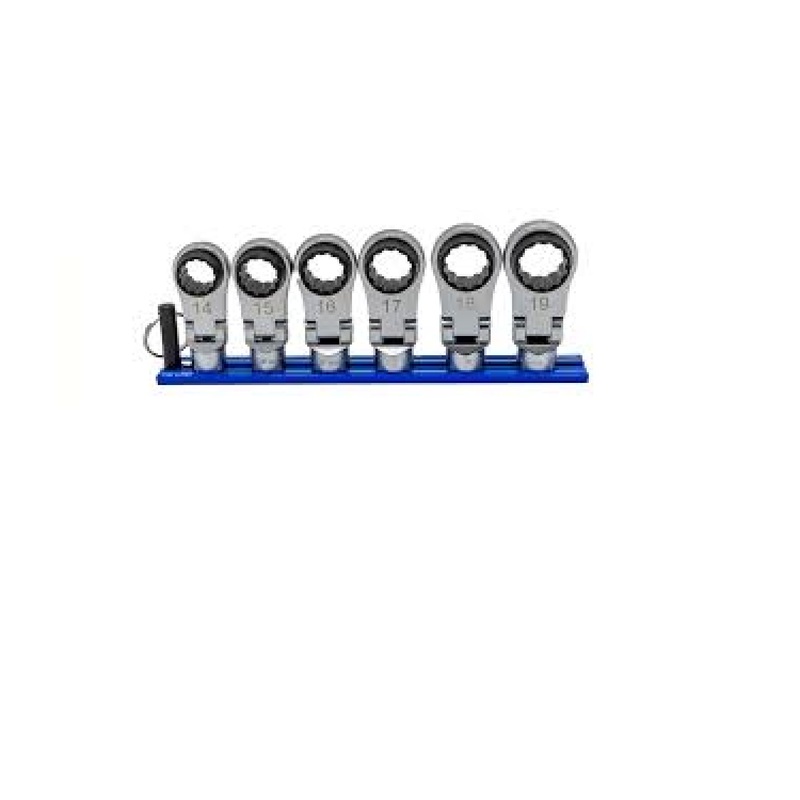 Vim NORA150XL 6-Piece 3/8" Drive XL Metric Nano Flex Ratcheting Attachment Set