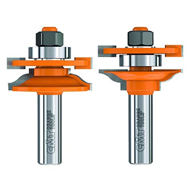 CMT 2-Piece Rail & Stile Bit Set, 1/2-Inch Shank, 1-3/4-Inch Diameter, Carbide-Tipped