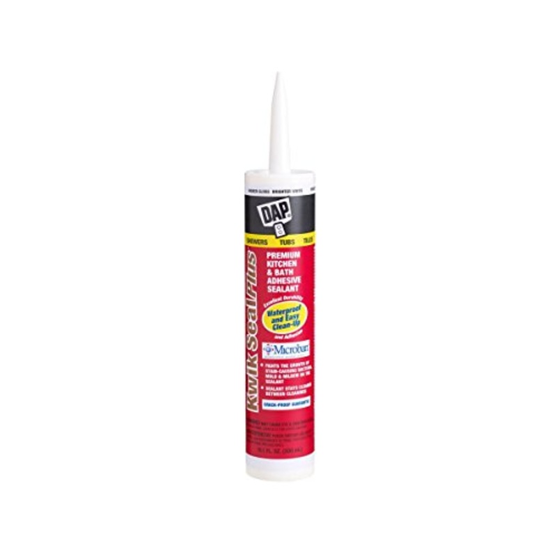 Dap 18510 12 Pack 10.1 oz. Kwik Seal Plus Premium Kitchen and Bath Adhesive Sealant, White