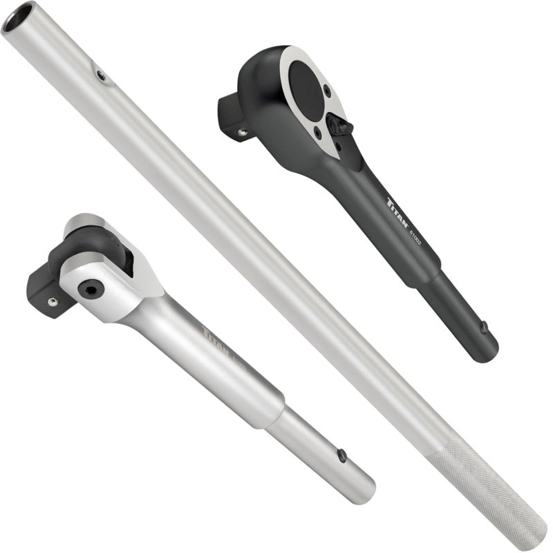 Titan 61323 Bar-X 3-Piece 1" Drive Interchangeable Ratchet & Breaker Bar Set