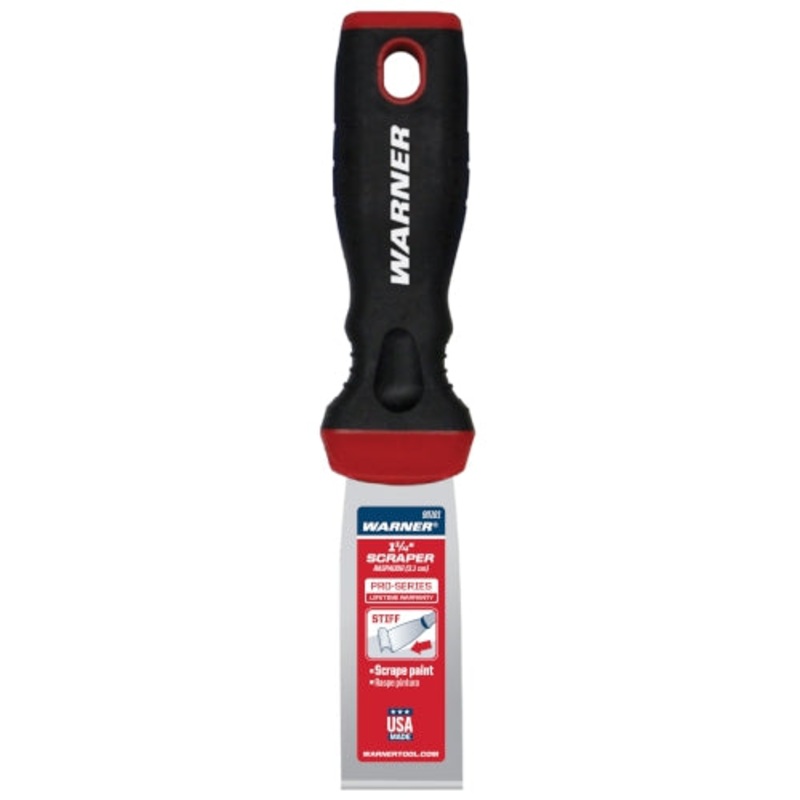 Warner 1-1/4" Pro-Grip Stiff Chisel Putty Knife, 080" Hand Tools