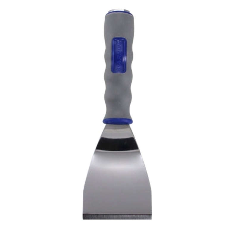 Warner 3" Easy Reach Scraper w/Threaded Handle, Stainless Steel Blade, 060", 3" Bent, Multicolor