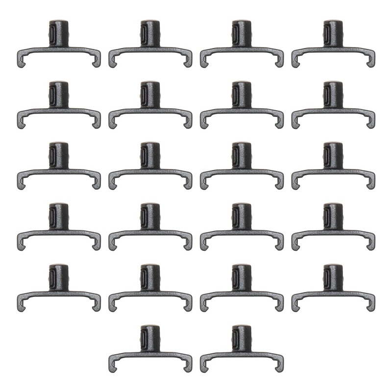 ERNST 8440-Black 1/4-Inch Dura-Pro Twist Lock Socket Clips, 22-Pack, Black