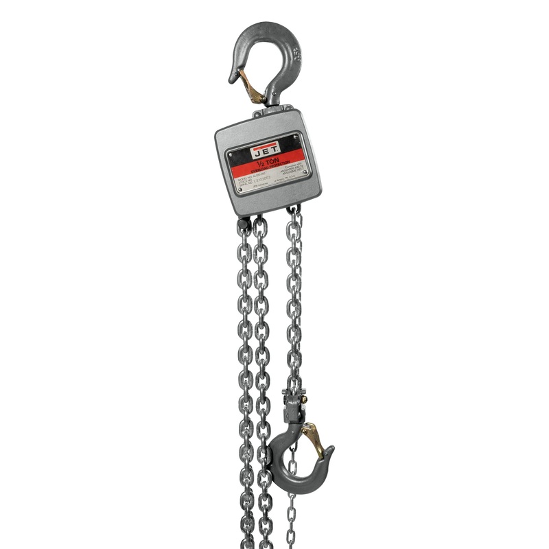 JET 1/2-Ton Aluminum Hand Chain Hoist, 15' Lift (AL100-050-15) 1/2 Ton 15' Lift Hoist