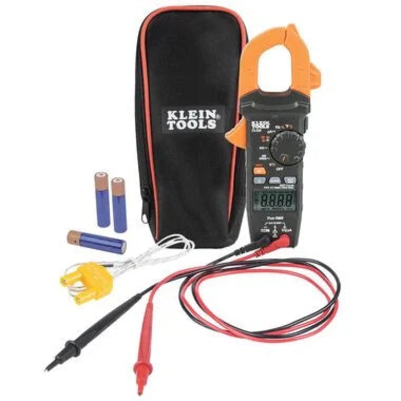 Klein Tools CL320 Digital Clamp Meter, HVAC AC Auto-ranging 400A, AC/DC Voltage, TRMS, DC Microamps, Resistance, Frequency, NCVT, Temp, More