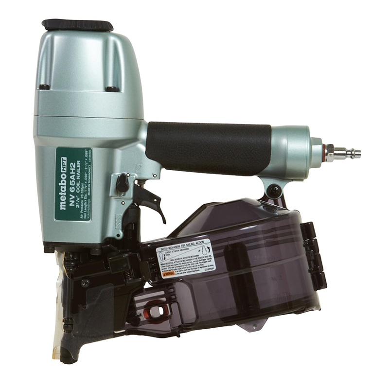 Metabo HPT Coil Siding Nailer, 1-1/2 inch to 2-1/2 inch Siding Nails, Side load, Tilt Bottom Magazine (NV65AH2) NV65AH2 Only Siding Nailer Only