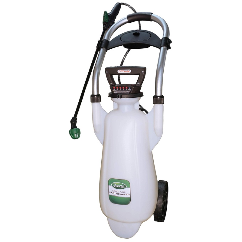Scotts 190617 Lithium-ion Pump Zero Wheeled Sprayer, 3 Gallon, 3-Gallon, Powered Cart