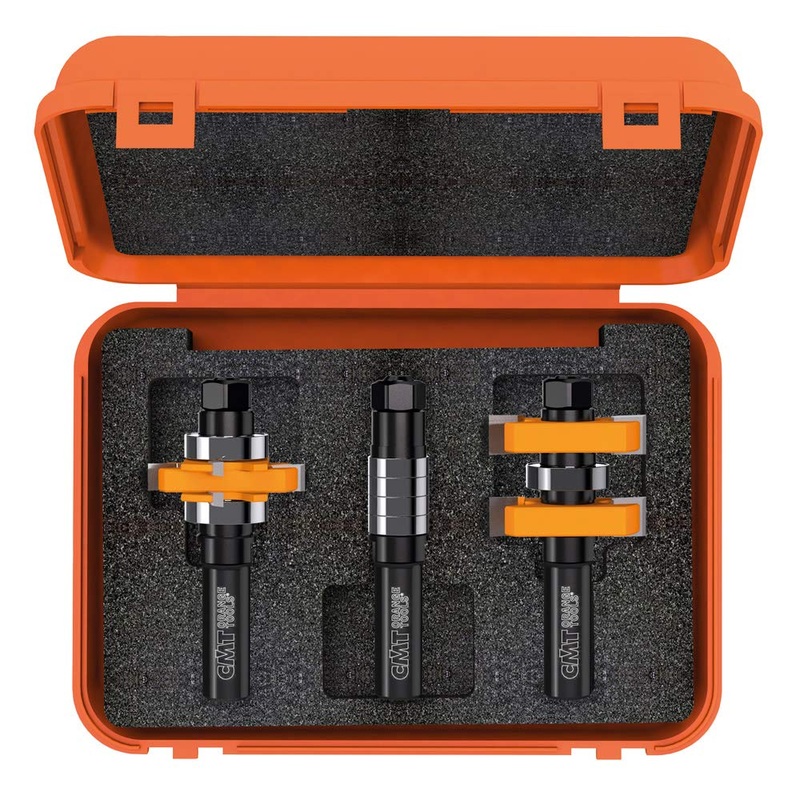 CMT 800.625.11 Adjustable Tongue and Groove Bit Set for Mission Style Cabinet Doors, 1/2-Inch