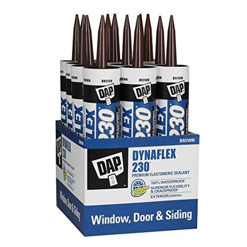 Dap Dynaflex 230 Brown Premium Window, Door, and Trim Sealant 10.1 oz (12-Pack)