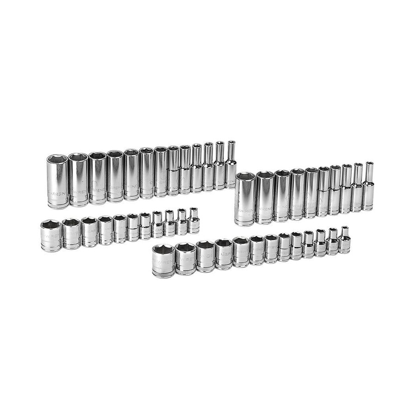 GEARWRENCH 47 Pc. 1/4" Drive 6 Pt. Socket Set, Standard & Deep, SAE/Metric - 80314D 1/4" 47-piece kit