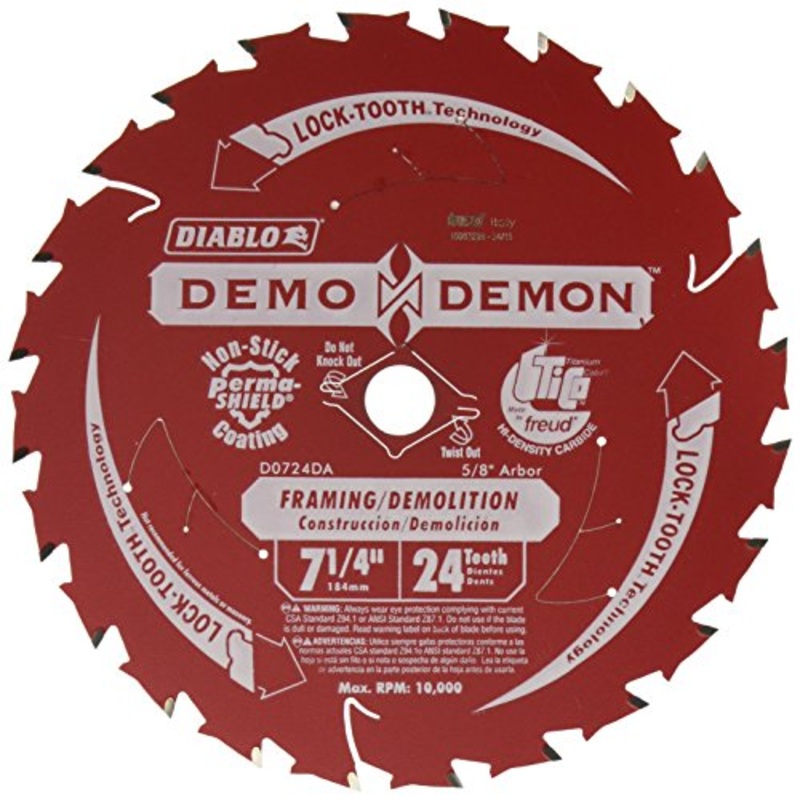 Freud D0724DA 7-1/4-Inch Diablo Demo Demon Circular Saw Blade