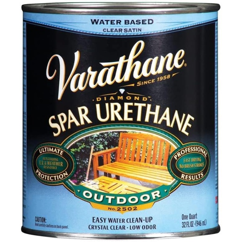 Rust-Oleum Ultimate Spar Urethane Water Based, Quart, Satin Finish 32 Fl Oz (Pack of 1)