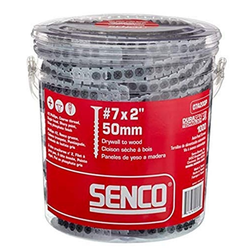 Senco Duraspin #7 by 2" Drywall to Wood Collated Screw (1, 000 per Box)
