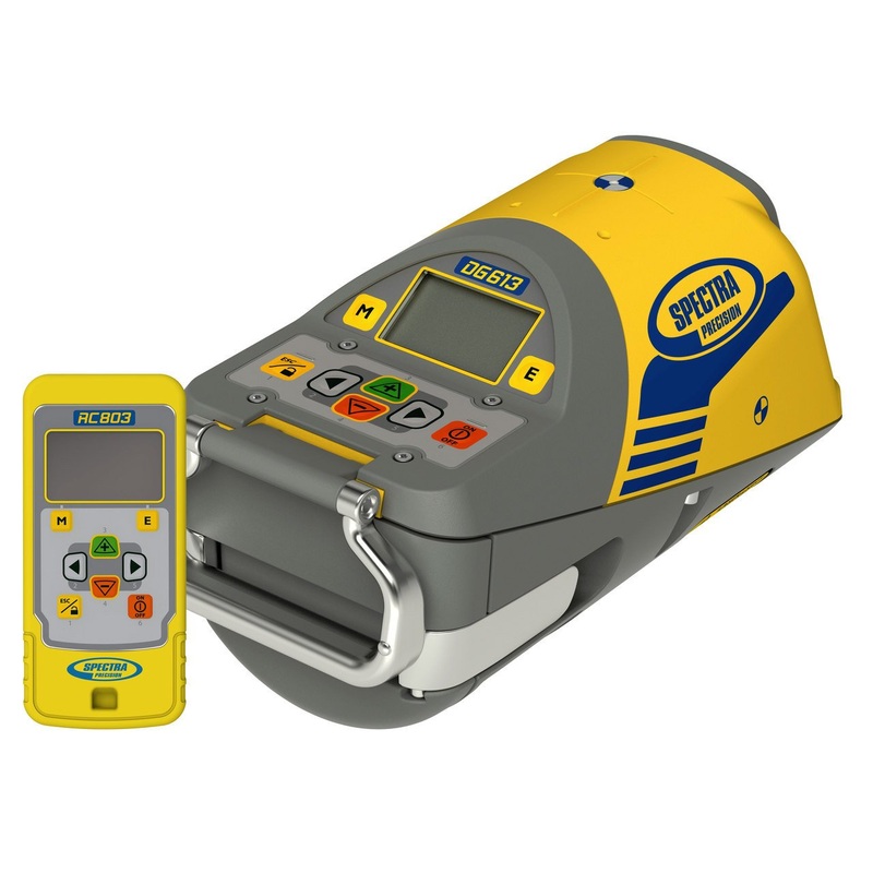 Spectra Precision Pipe Laser with Remote Control, Trivet Plate, Target, Rechargeable NiMH Batteries, Charger, Carrying Case for Laying Pipes