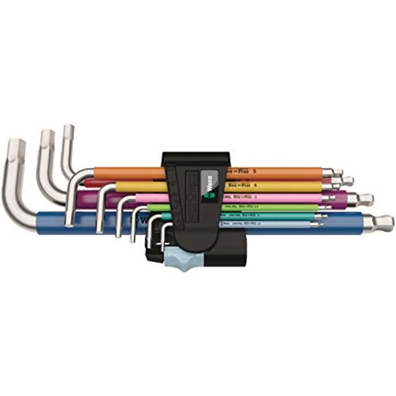 Wera Tools Metric Stainless 3950/9 Hex-Plus Multicolor 1 L-Key Set