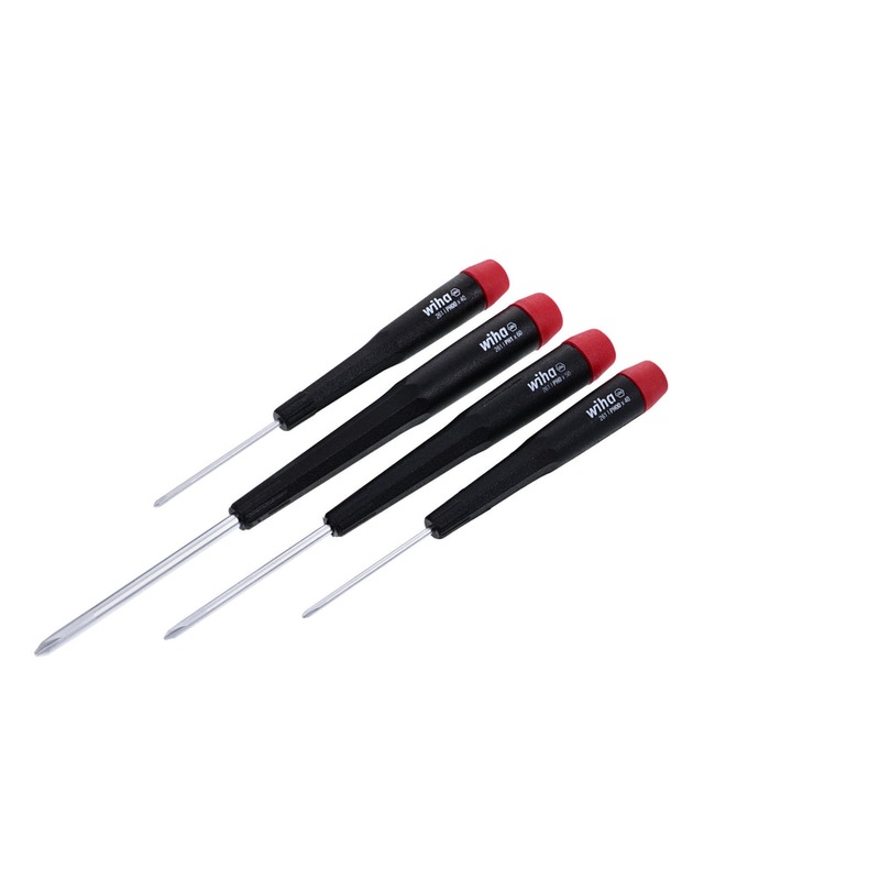 Wiha 26194 Screwdriver Set, Phillips With Precision Handles, 4 Piece