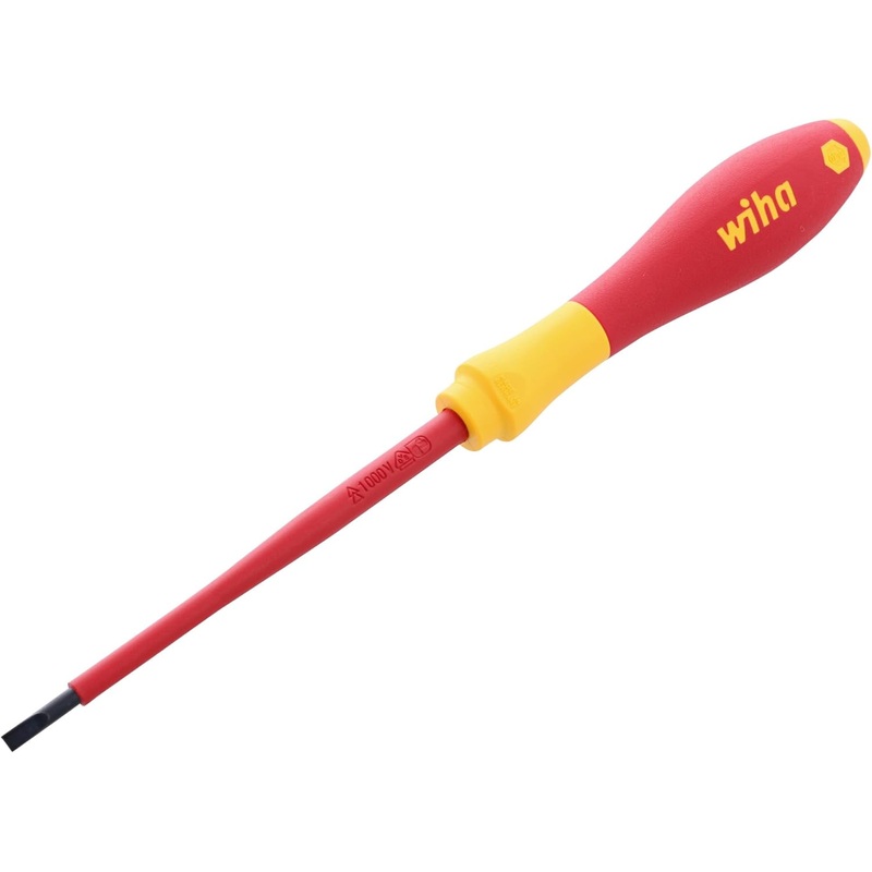 Wiha 32015 Insulated SoftFinish Slotted Screwdriver 3.5mm x 100mm