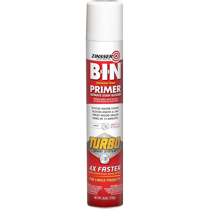 Zinsser 356880 B-I-N Primer Turbo Spray System, 26 oz, White, 1.63 Pound (Pack of 1)