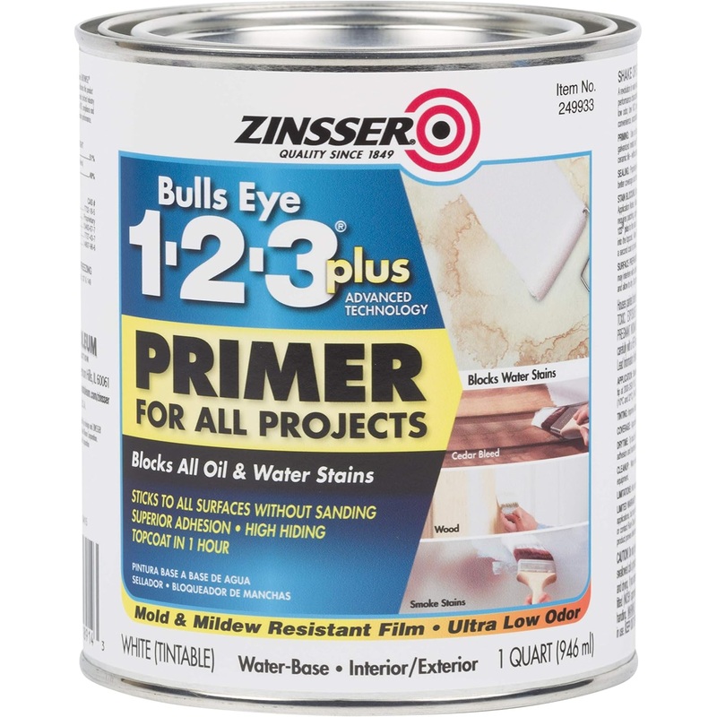 Zinsser Rust-OLEUM 249933 1-2-3 Plus, 1 Quarts (Pack of 1), White, 11 Fl Oz