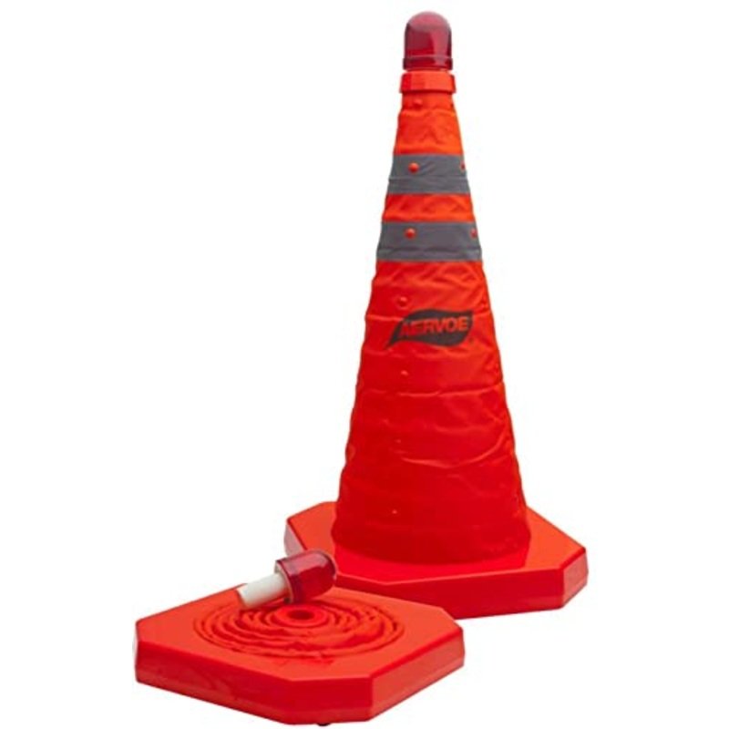Aervoe Industries Collapsible 18-Inch Safety Cones (Orange/Yellow)
