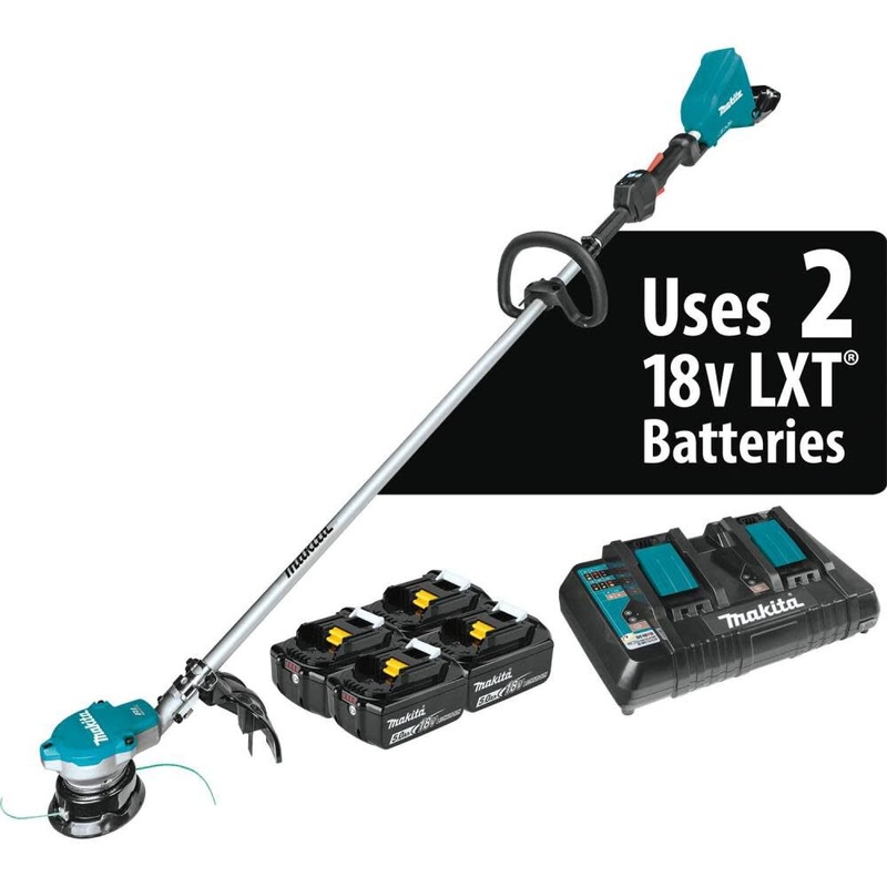 Makita (XRU15PT1)18V LXT Lithium-Ion Brushless Cordless String Trimmer Kit with 4 Batteries (5.0Ah)