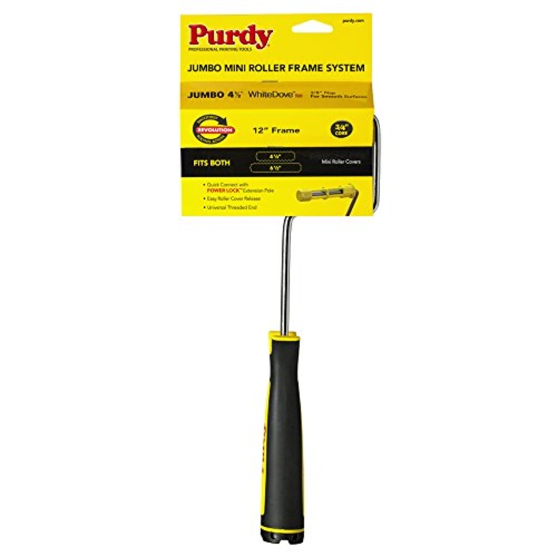Purdy Jumbo Mini Roller & Frame Combo - 4-1/2" White Dove Cover