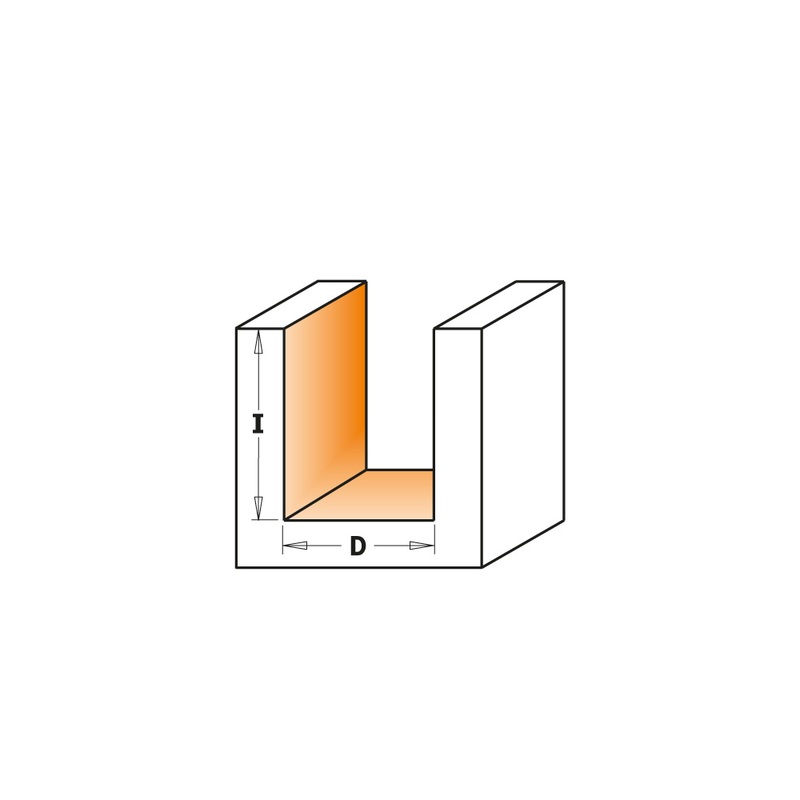 STRAIGHT BIT Z2 S=1/4"" D=3/8x1x2-1/2'' RH"