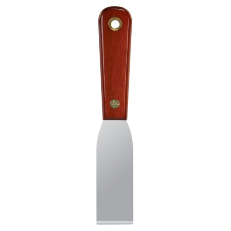 Warner Manufacturing 1-1/4" SS Stiff Putty Knife, Chisel Edge, 0.080", Rosewood Handle