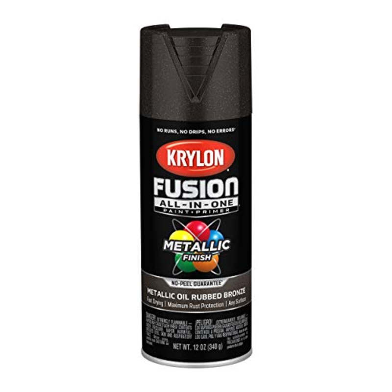 12 oz Krylon K02771007 Oil Rubbed Bronze Fusion All-In-One Paint & Primer Spray Paint, Metallic